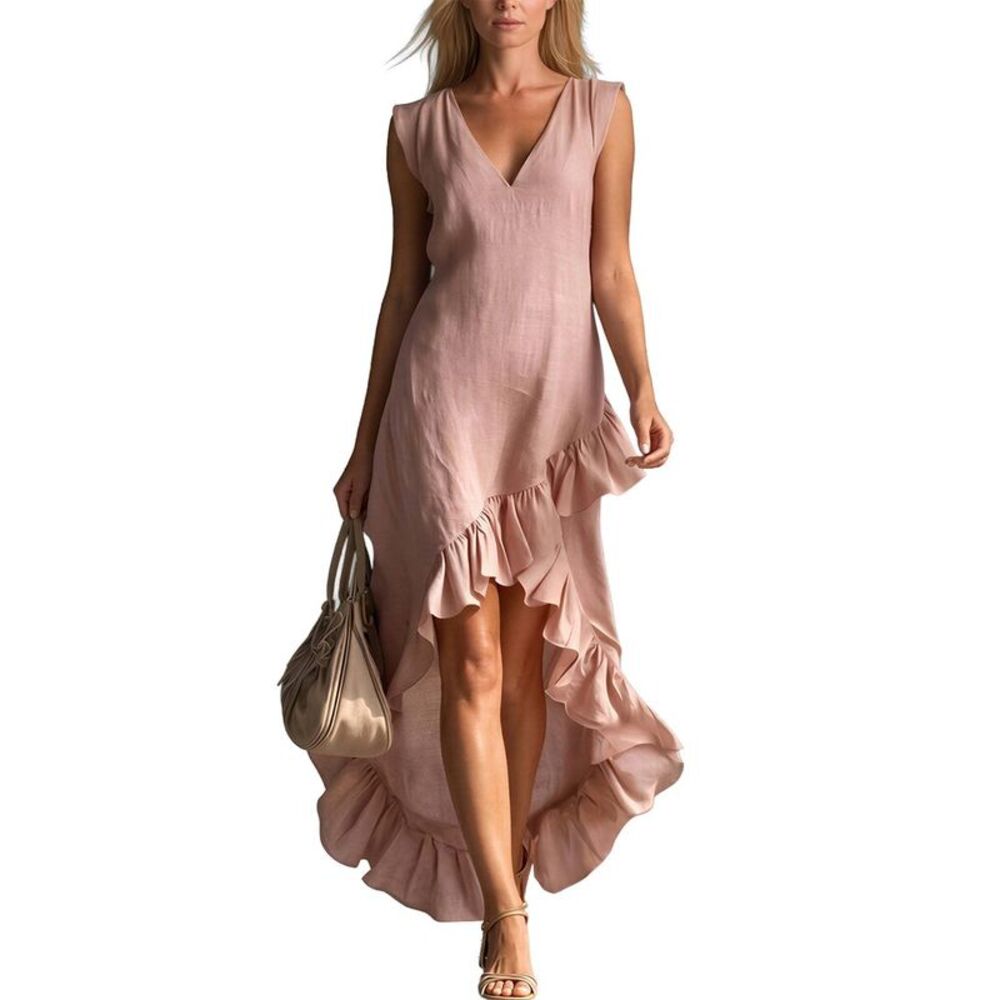 Oloey Womens Maxi Dress, Pink